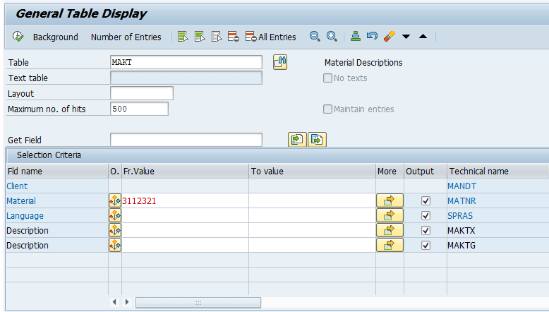 SE16N - MAKT - SAP MM Tables (MOST COMMON)