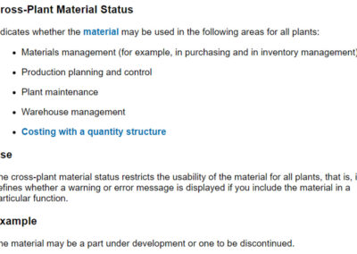WHAT IS X-Plant Mat.Status in SAP?