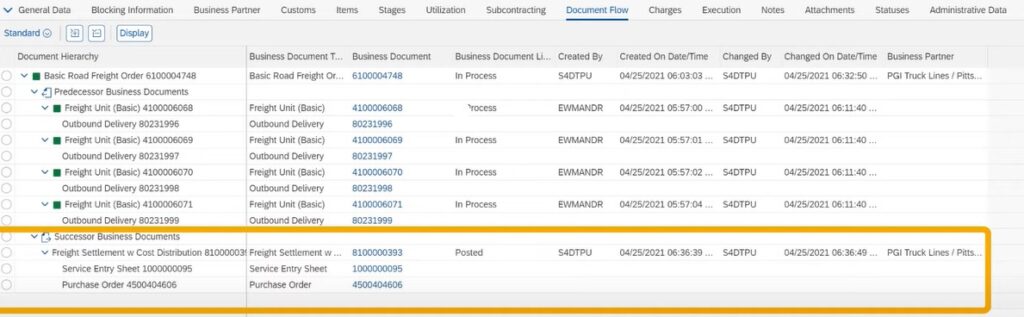 freight-settlement-standard-document